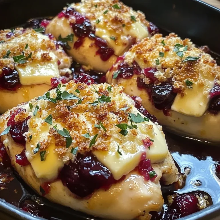 Impressive Cranberry Brie Stuffed Chicken
