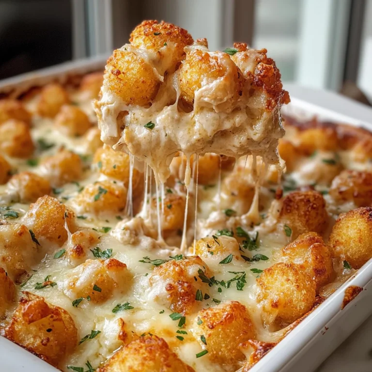 Irresistible Chicken Alfredo Tater Tot Casserole in 35 Minutes