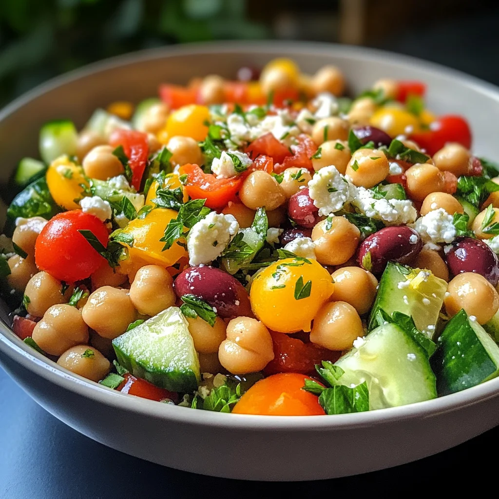Mediterranean Chickpea Salad with Lemon Vinaigrette: The Best Summer Dish