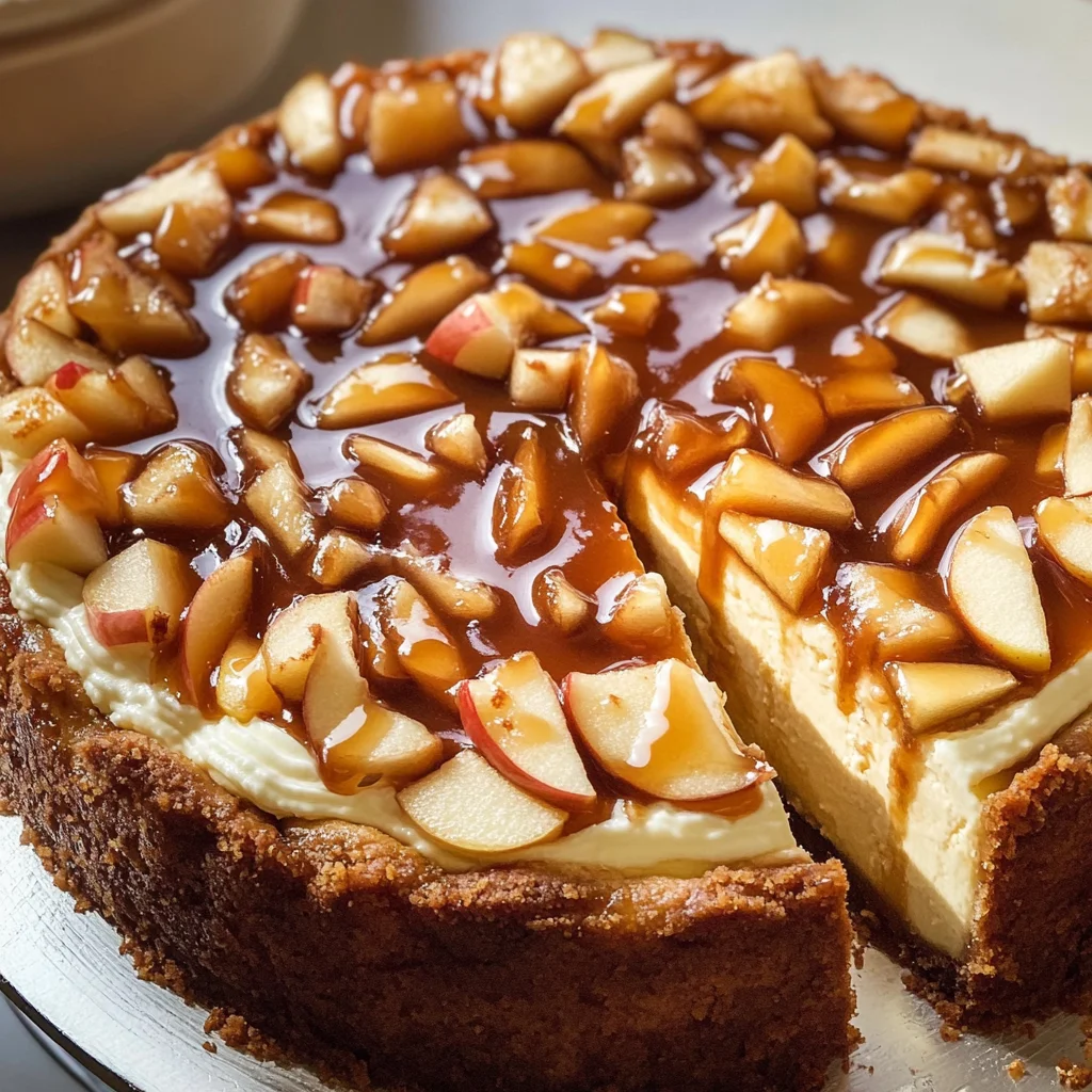 Salted Caramel Apple Pie Cheesecake