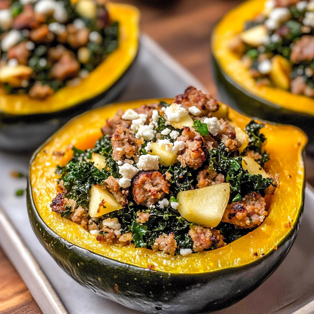Sausage-Stuffed Acorn Squash
