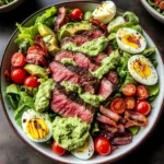 Steak Cobb Salad with Creamy Avocado Dressing {Whole30, Keto}