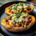 Stuffed Sweet Potatoes with Spiced Turkey and Black Beans