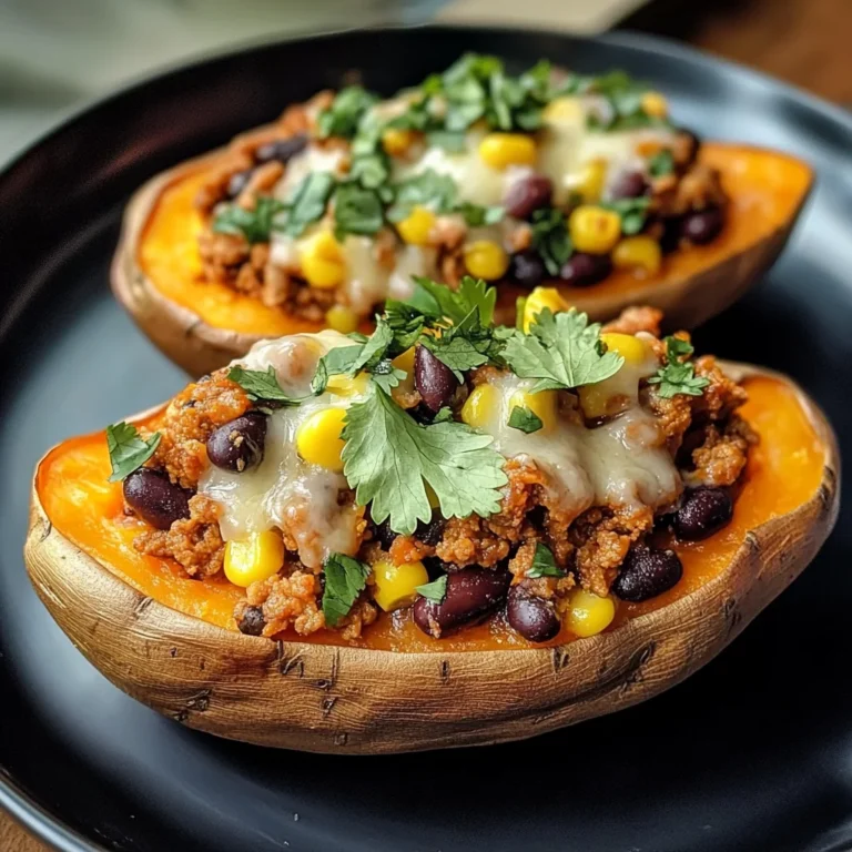 Stuffed Sweet Potatoes with Spiced Turkey and Black Beans