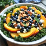 Summer Peach & Blueberry Kale Salad