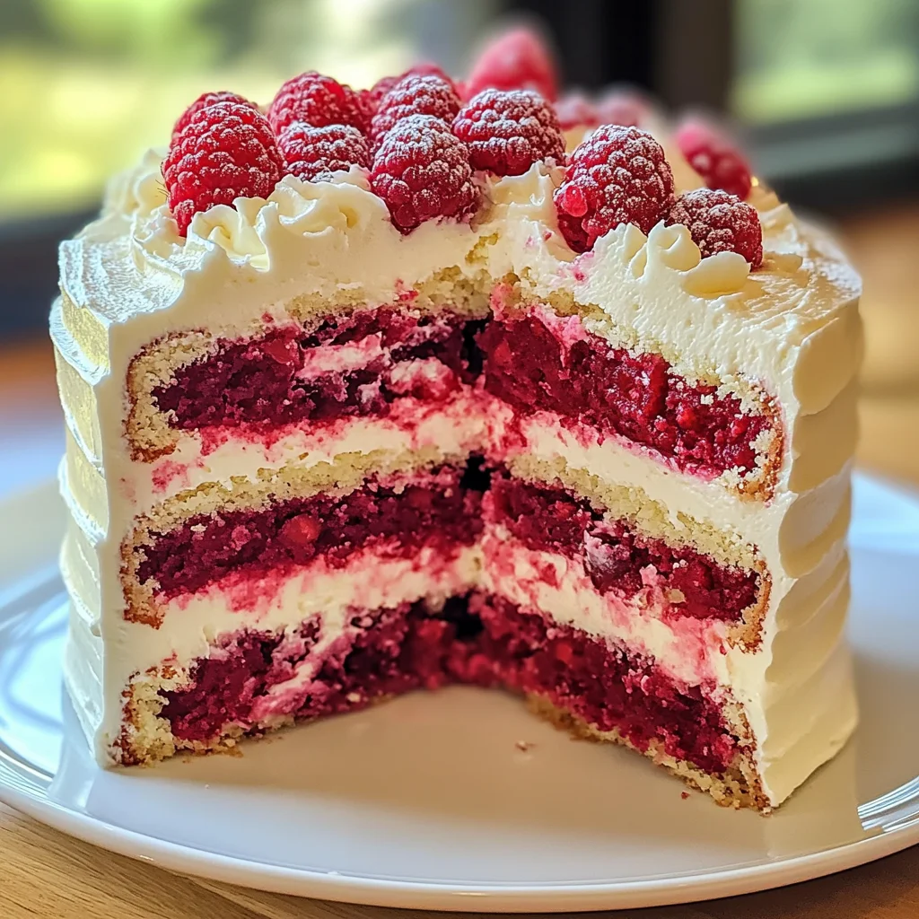 White Chocolate Raspberry Cake