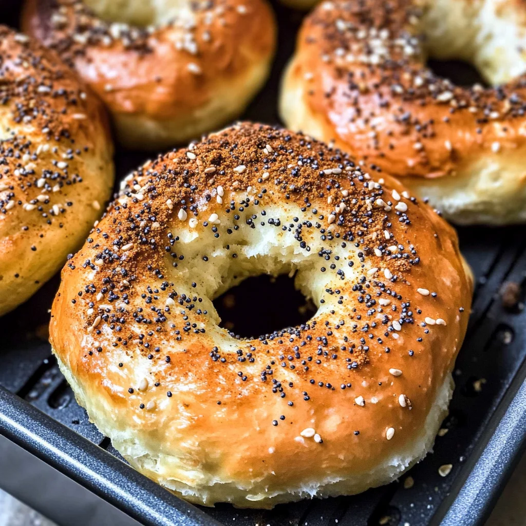 Air Fryer Protein Bagels