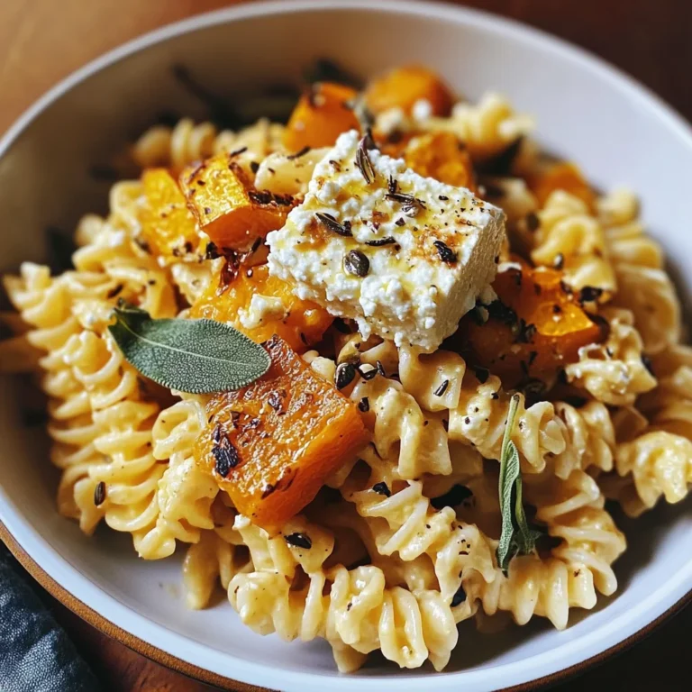 Baked Feta and Butternut Squash Pasta with Sage and Garlic