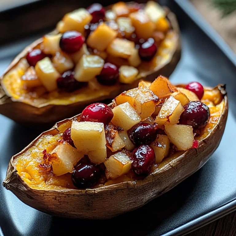 Cranberry Apple Twice-Baked Sweet Potatoes