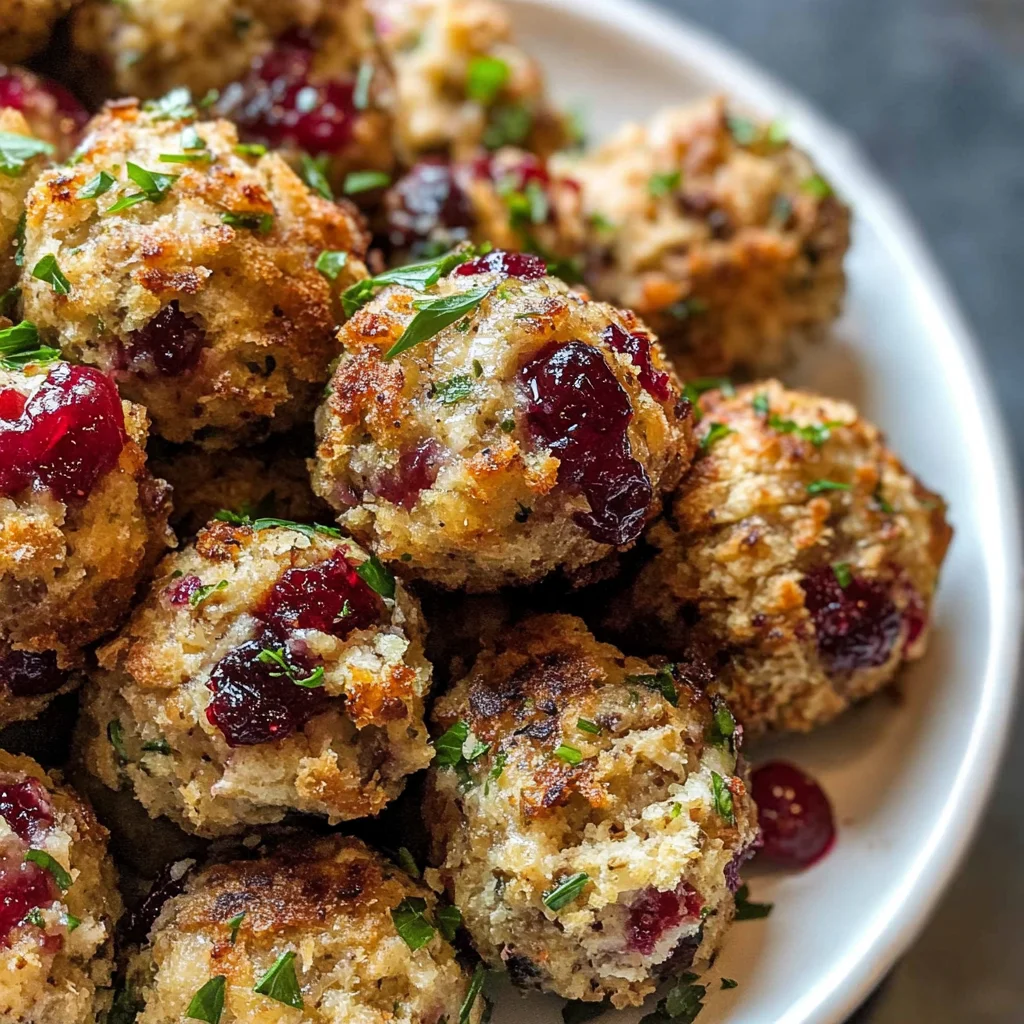 Cranberry & Turkey Stuffing Balls