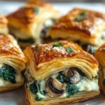 Creamy Mushroom & Spinach Stuffed Pastry Bites