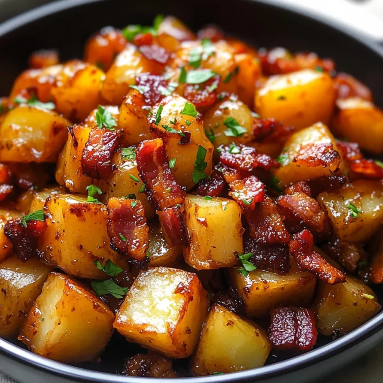 Crispy Bacon Honey Roasted Potatoes