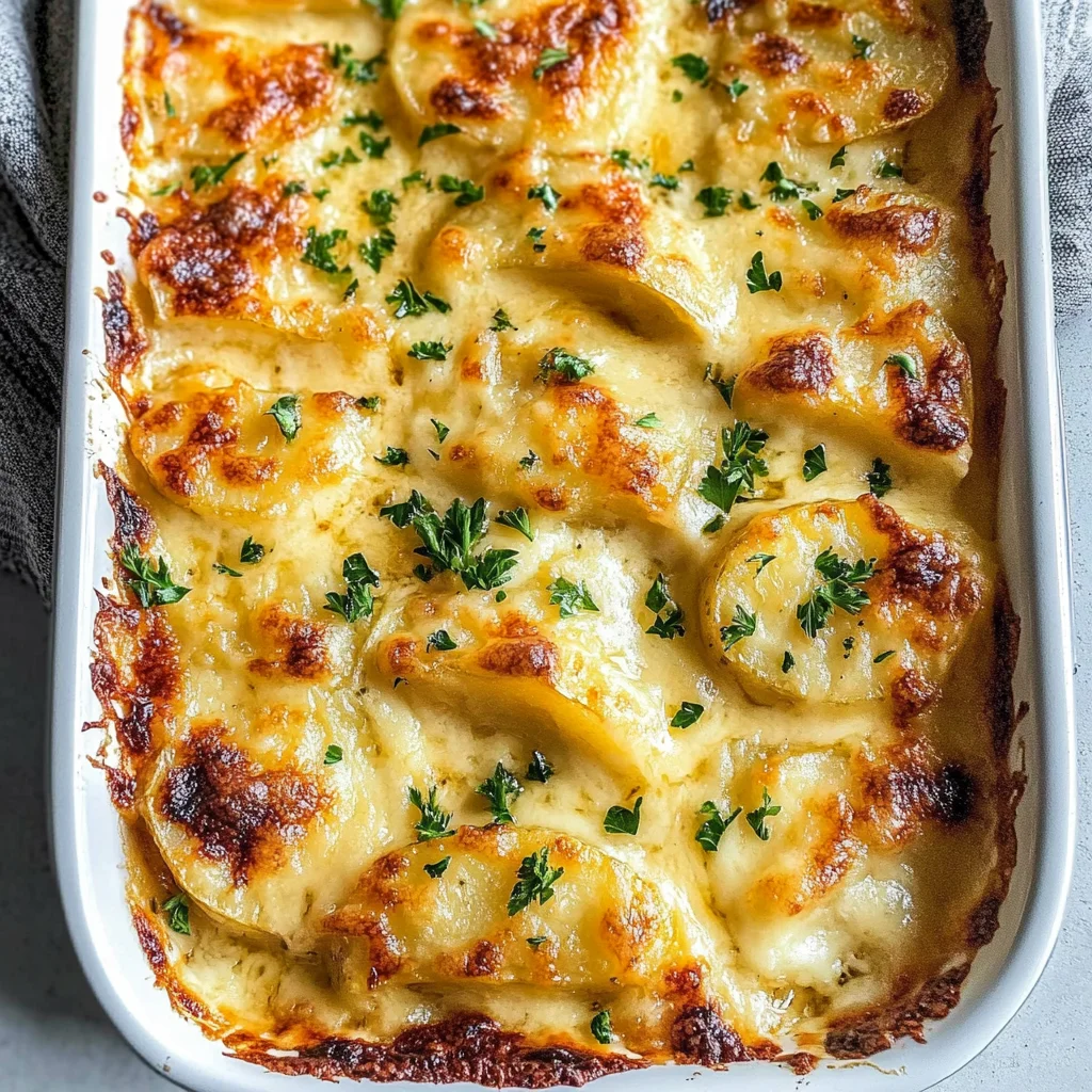 Dad’s Creamy & Cheesy Au Gratin Potatoes