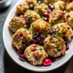 Festive Cranberry Turkey Stuffing Balls