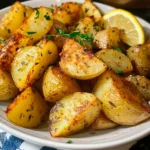 Greek Lemon Garlic Roasted Potatoes