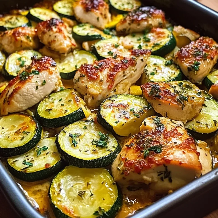 Mediterranean Chicken Zucchini Bake