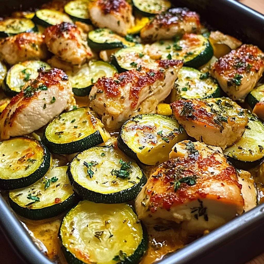 Mediterranean Chicken Zucchini Bake