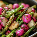 Roasted Asparagus and Radishes with Mustard Vinaigrette