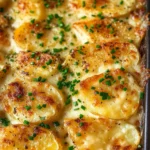 Roasted Garlic Potatoes au Gratin