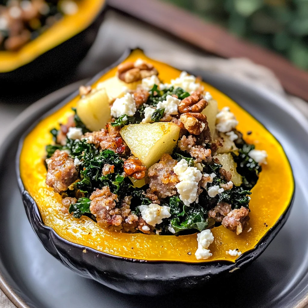 Sausage-Stuffed Acorn Squash