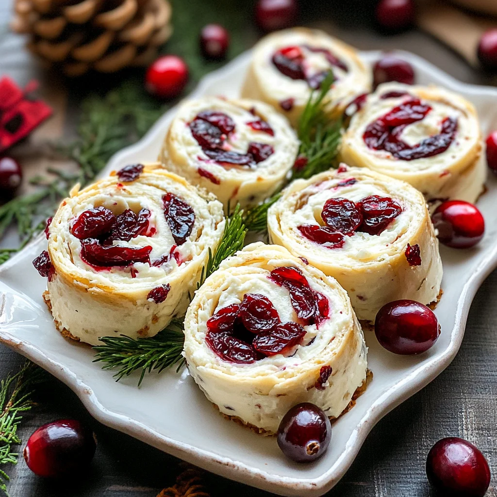 Savory Christmas Cranberry Roll Ups