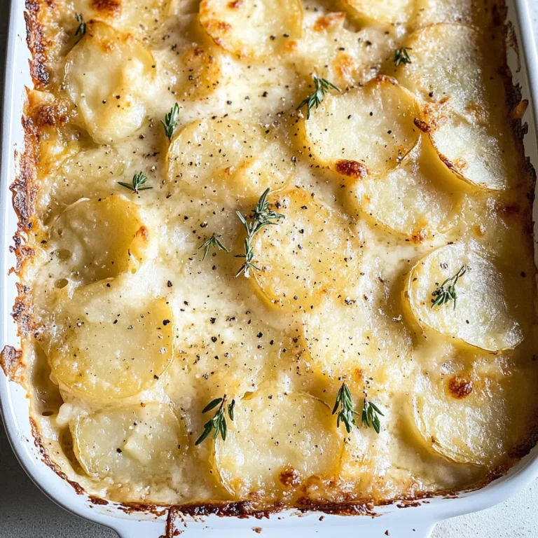 Scalloped Potatoes with Caramelized Onions and Gruyere