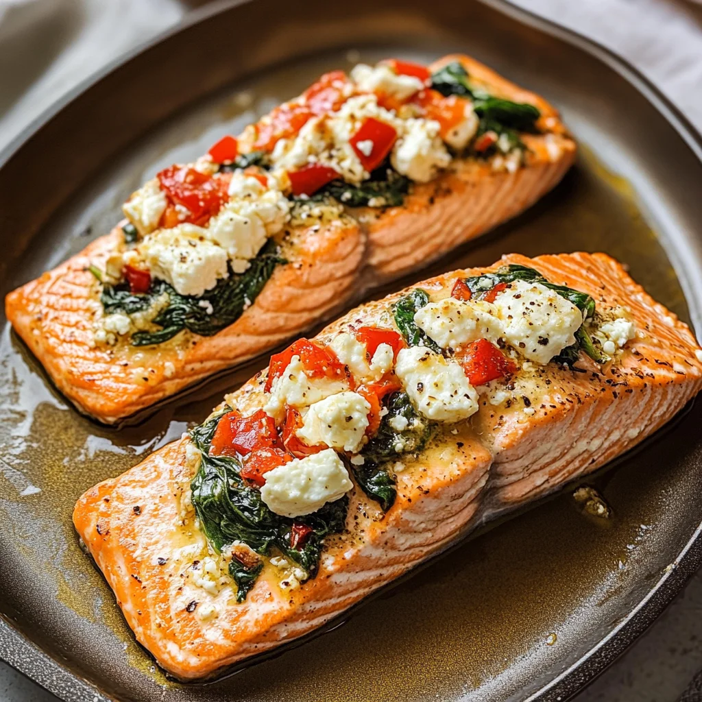 Stuffed Salmon With Spinach & Feta (30 minutes!)