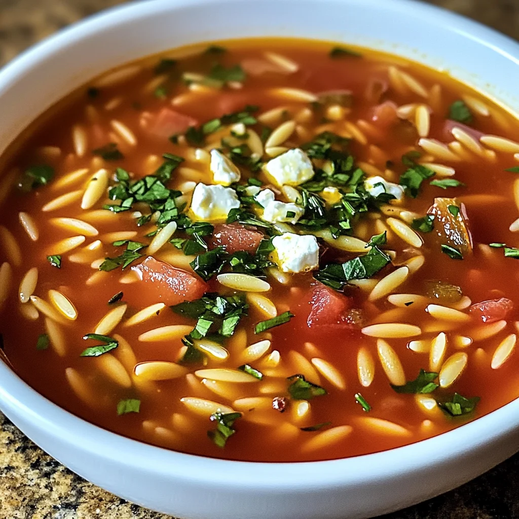 Comforting Greek Tomato & Orzo Soup That's Ready in 30 Minutes