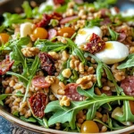 Zesty Antipasto Farro Salad with Sun-Dried Tomato Vinaigrette